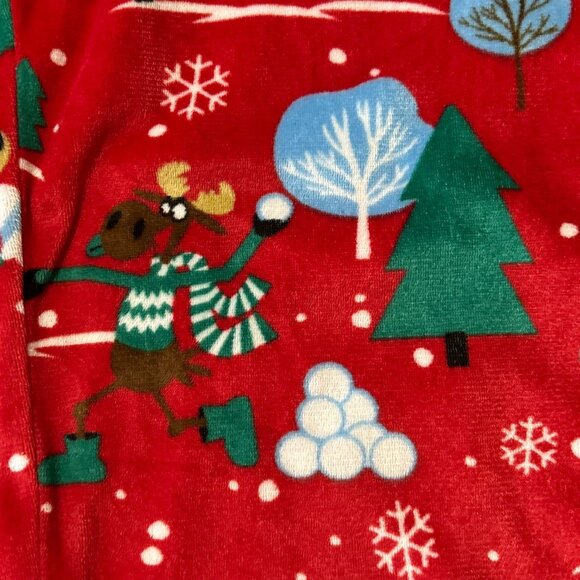 Christmas Fleece Pajama Pants Red Soft Moose Polar Bear Lounge Holiday Small - Picture 5 of 11